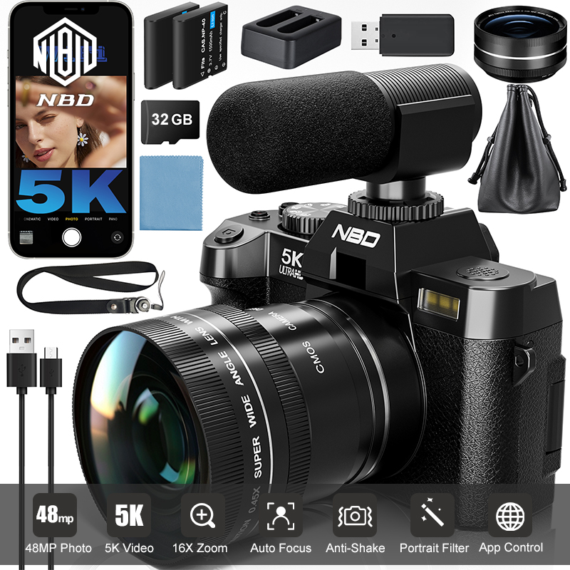 Korean Lifestyle Vlog - NBD 5K&48MP Digital Cameras Photography 16X