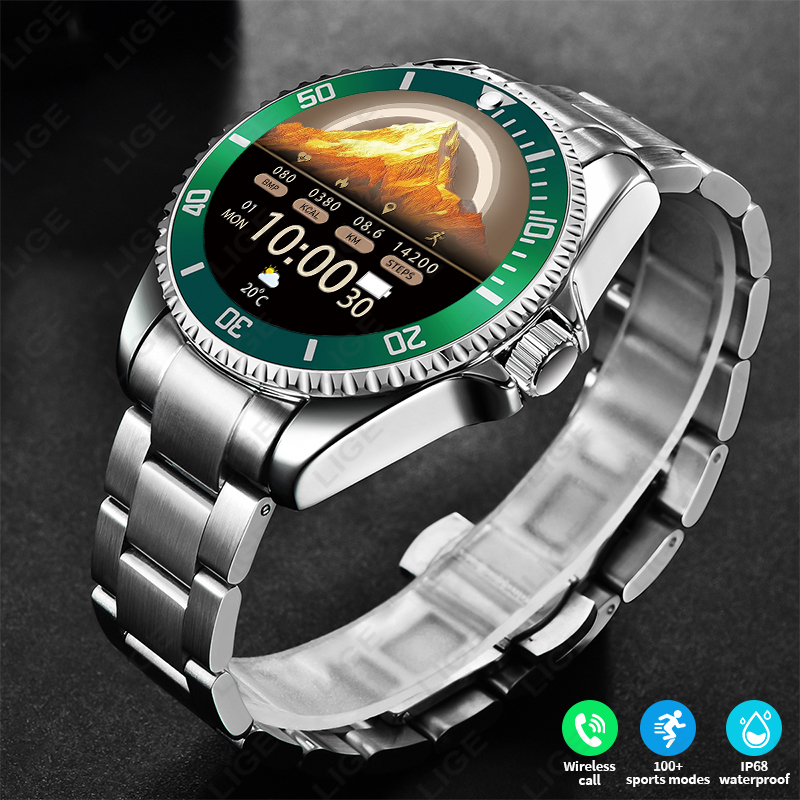 Korean Men Lifestyle - LIGE 2026 Style Luxury Smart Watch