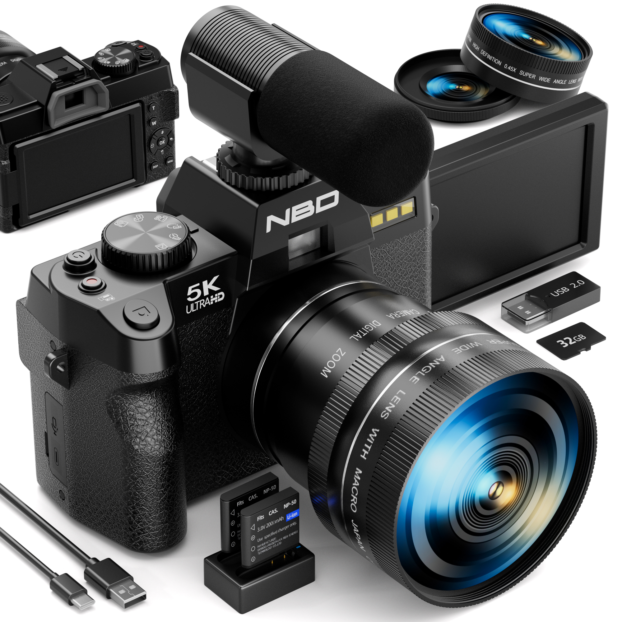 Korean Lifestyle Vlog - NBD 5K 48MP Digital Cameras for