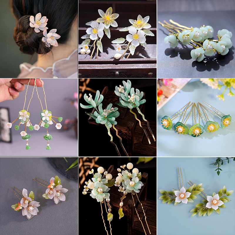 1Pair Vintage Hairpin Glazed F - Hanbok Hair Pin review and price
