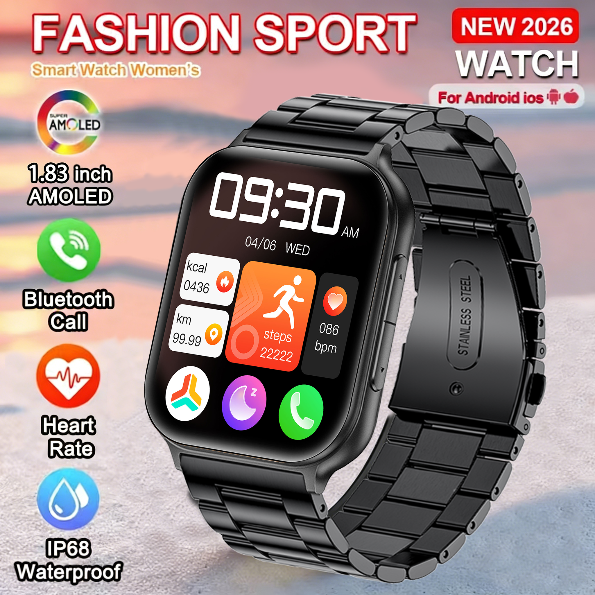 2026 New Style 1.83'' Smart Wa - Korean Men Lifestyle review and price