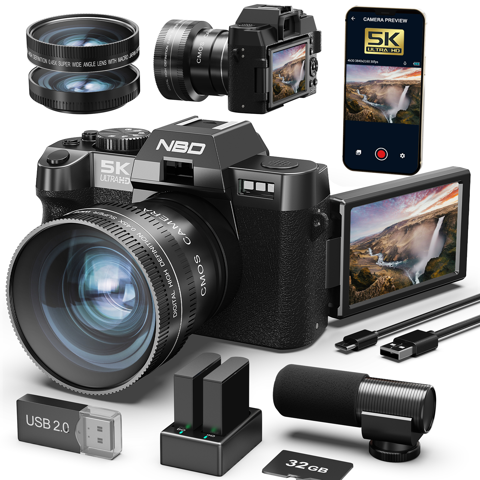 NBD 48MP&4K Digital Cameras fo - Korean Lifestyle Vlog review and price