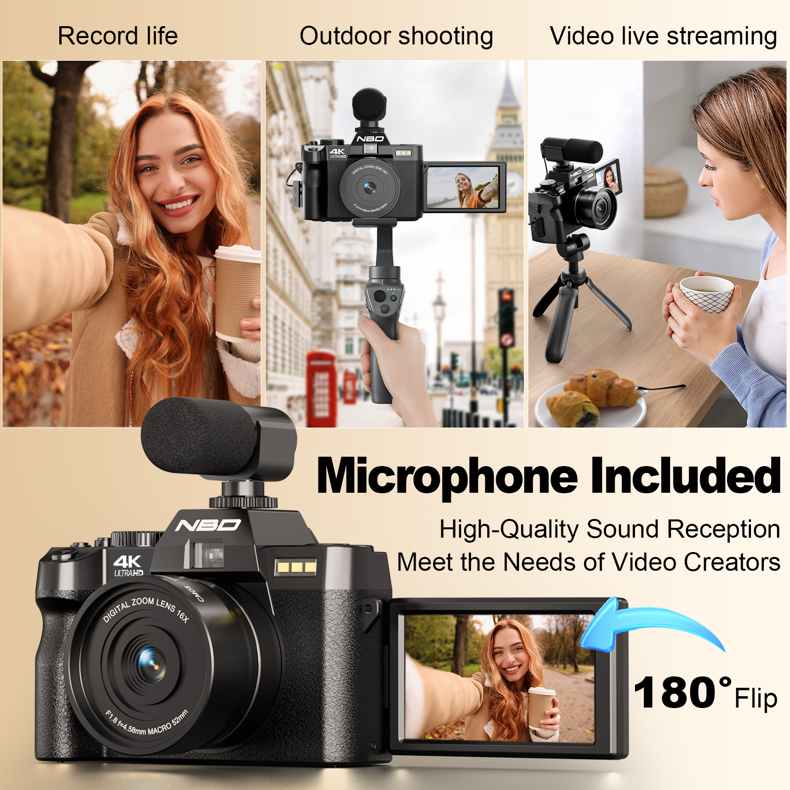 NBD 48MP 4K Digital Camera S10 - Korean Lifestyle Vlog review and price