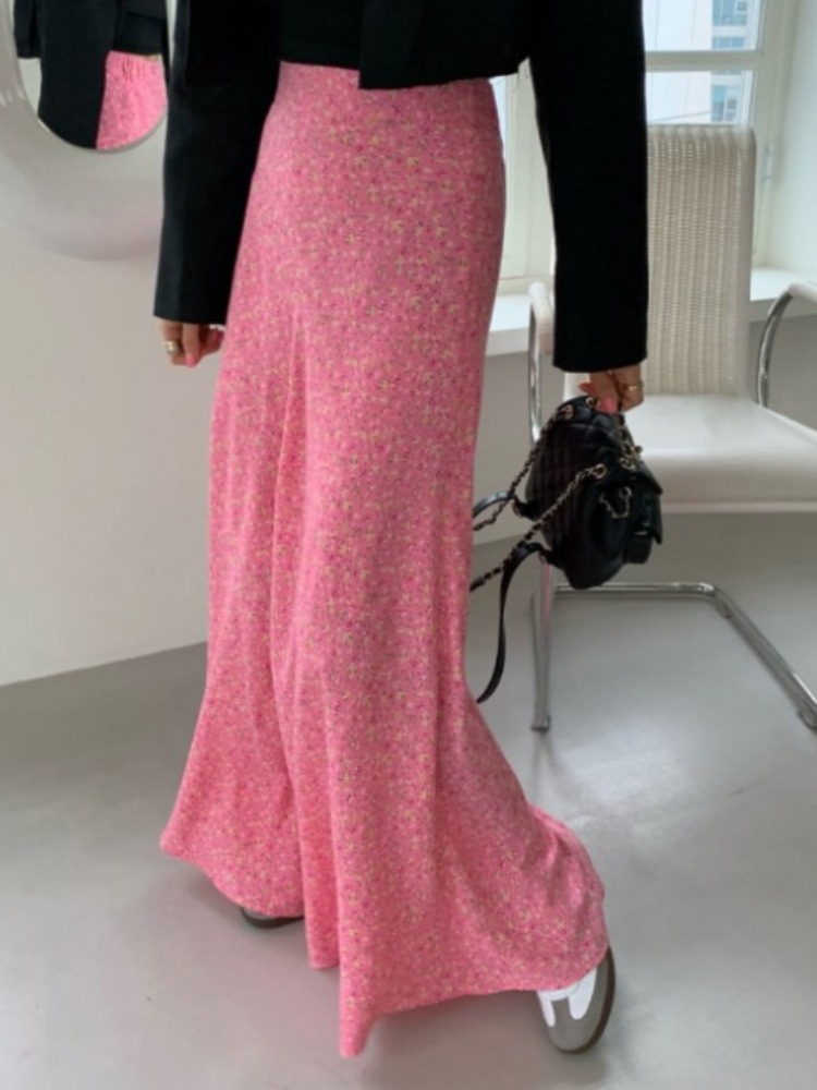 Floral Print Half-length Skirt - Korean Daily Lifestyle review and price