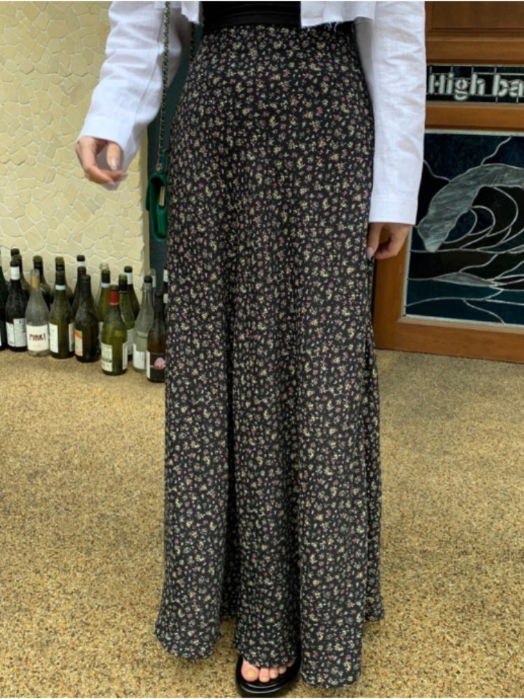 Floral Print Half-length Skirt - Korean Daily Lifestyle review and price