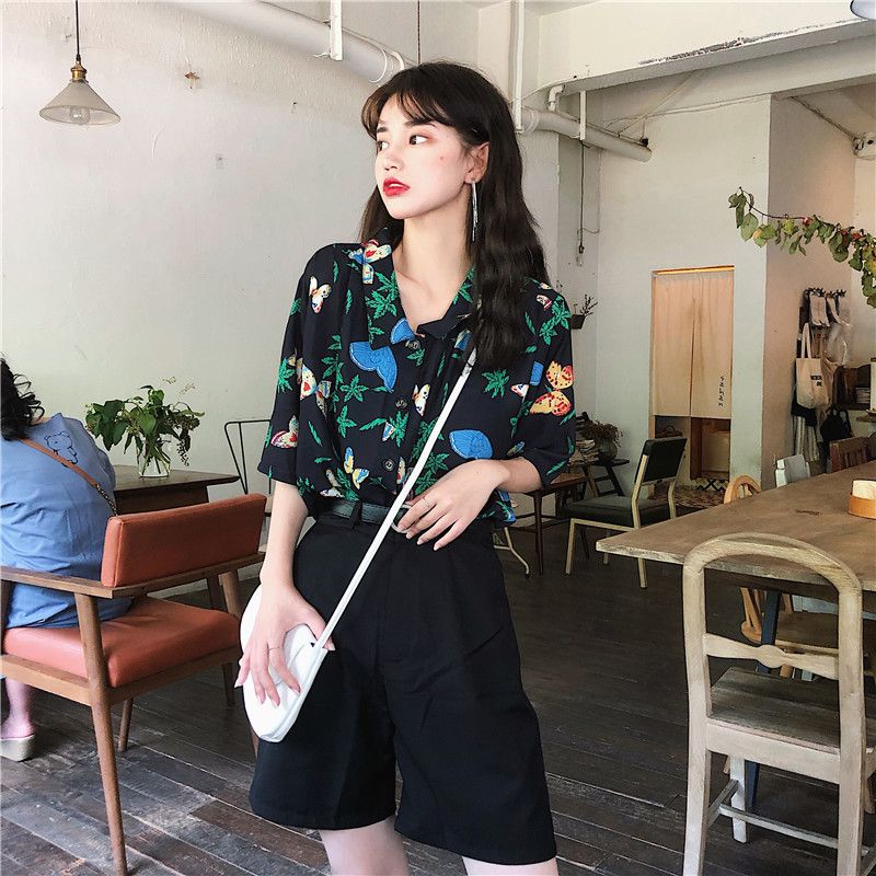 Shirts Women Corduroy Patch Po - Korean Daily Lifestyle review and price