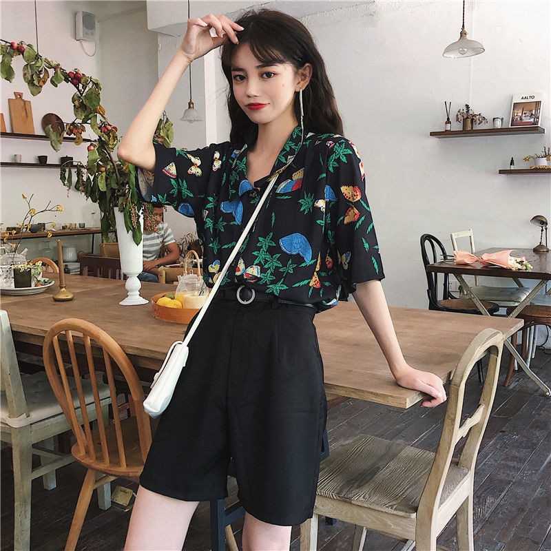 Shirts Women Corduroy Patch Po - Korean Daily Lifestyle review and price