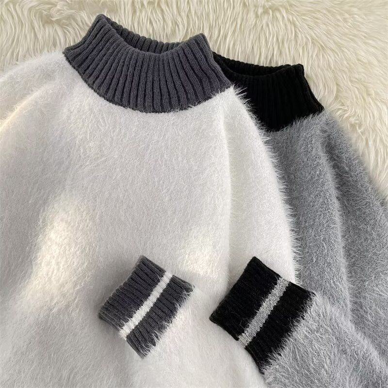 Fur Collar Pullovers Estampado - Korean Men Lifestyle review and price