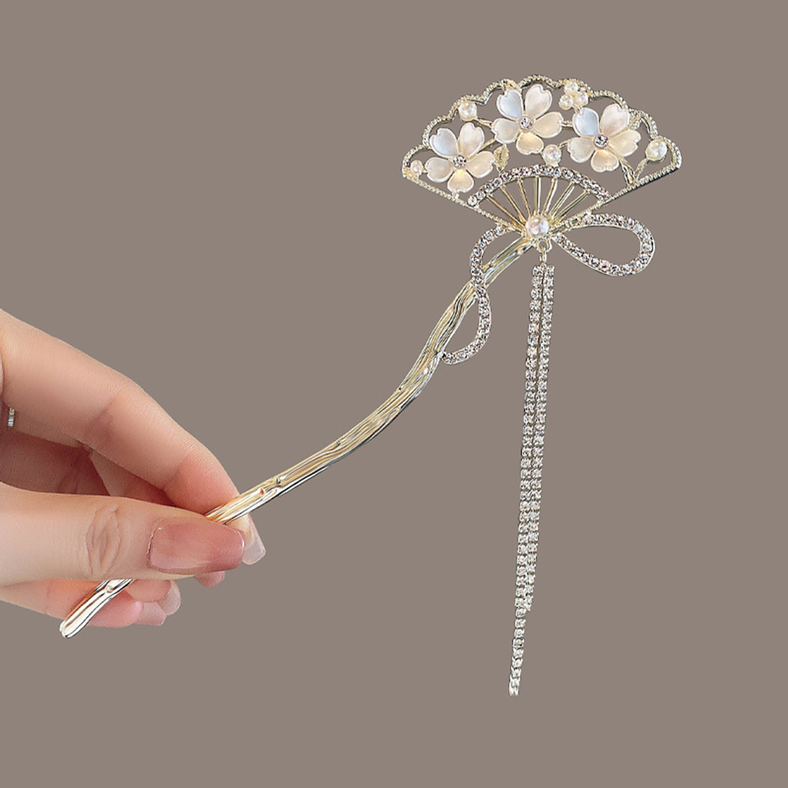 Vintage Flower Fan Shaped Hair - Hanbok Hair Pin review and price