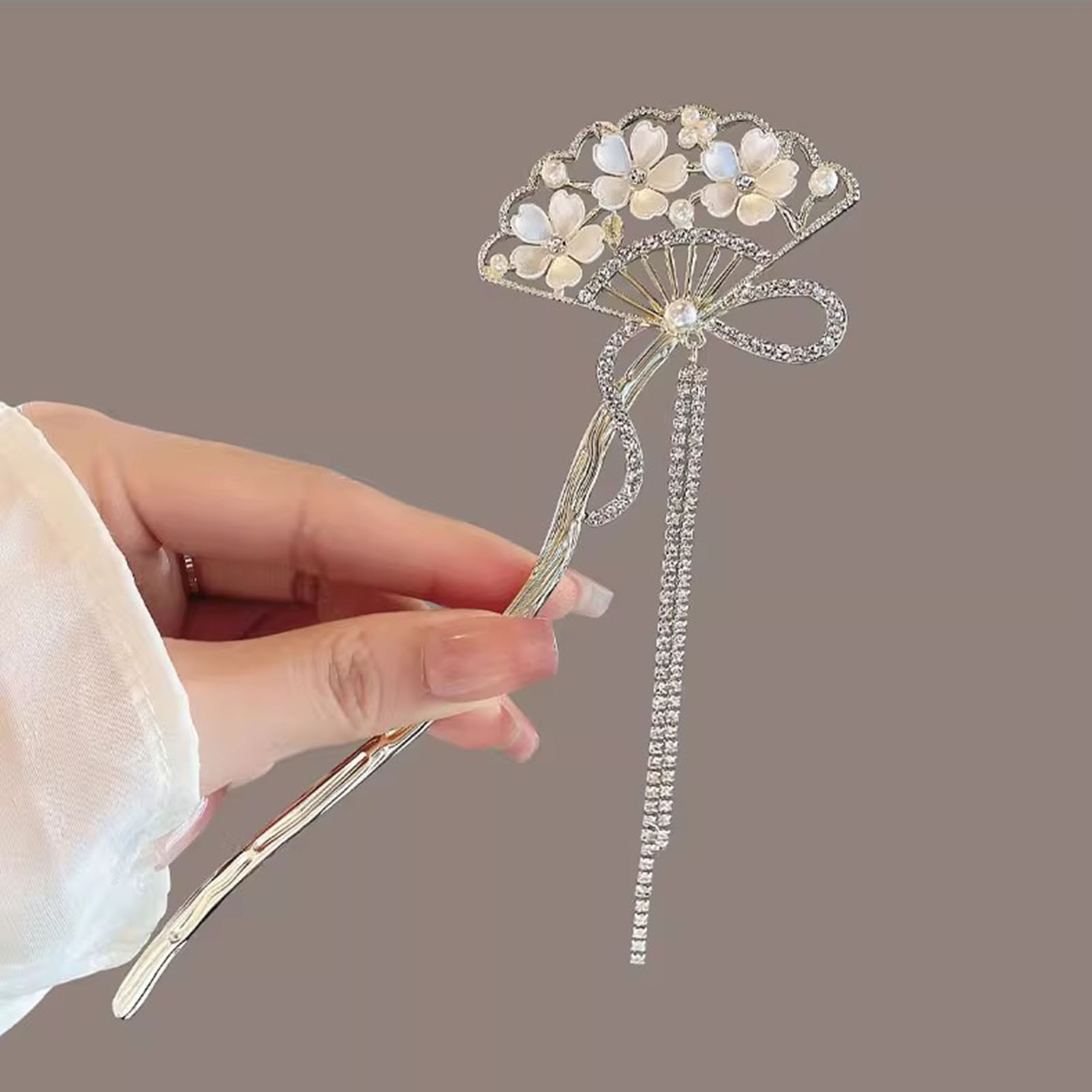 Vintage Flower Fan Shaped Hair - Hanbok Hair Pin review and price